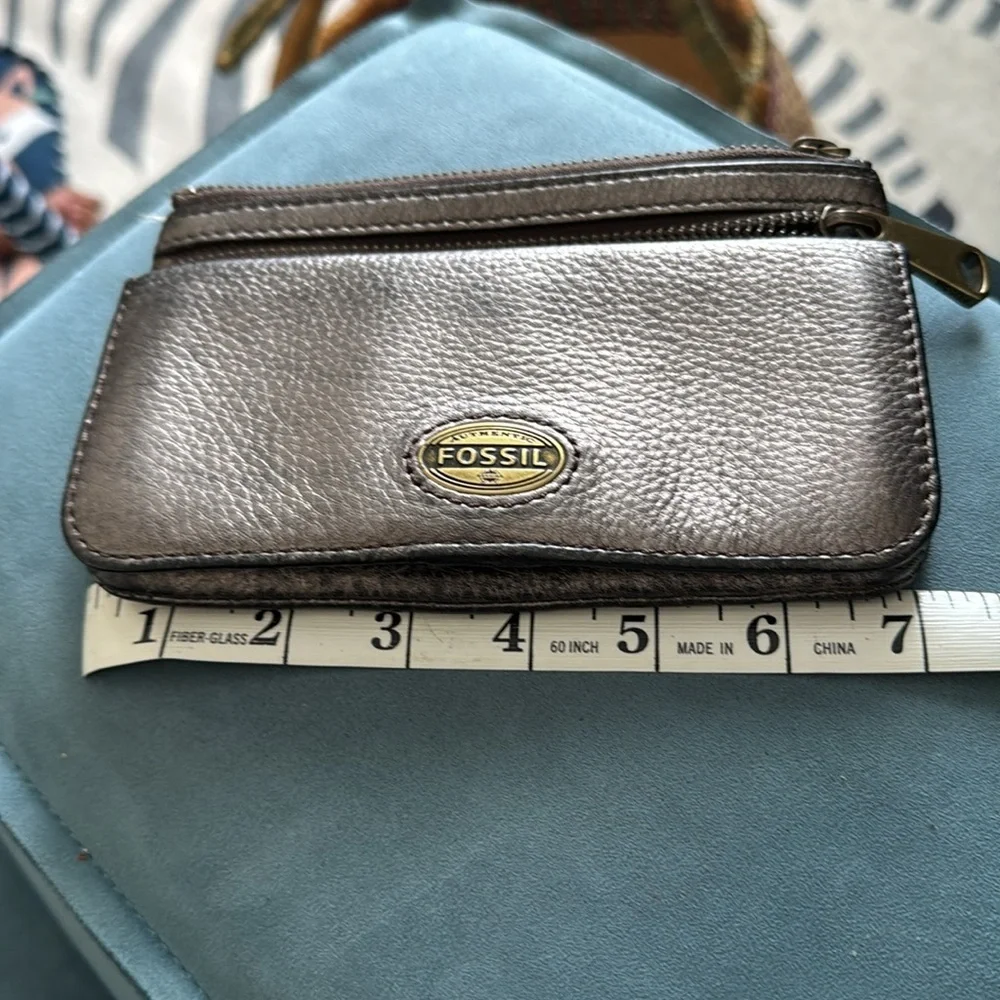 Fossil Bronze Zip Wallet
